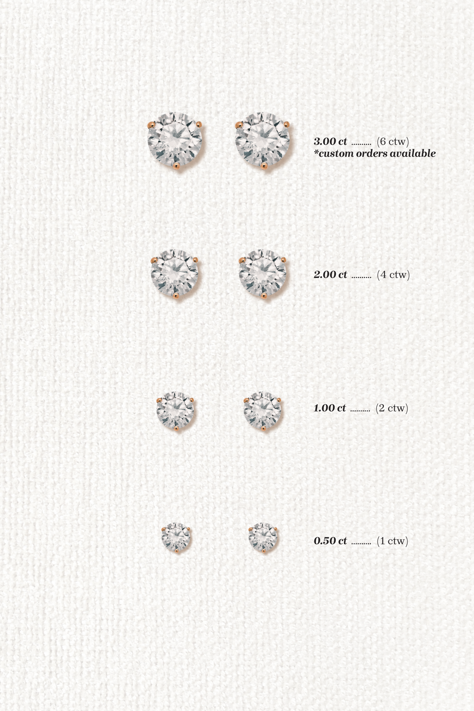 Solitaire Stud Earrings