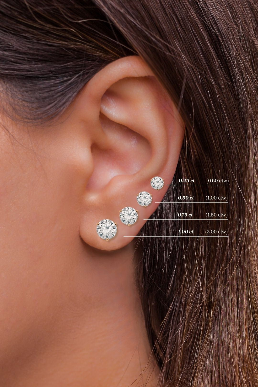 Solitaire Stud Earrings