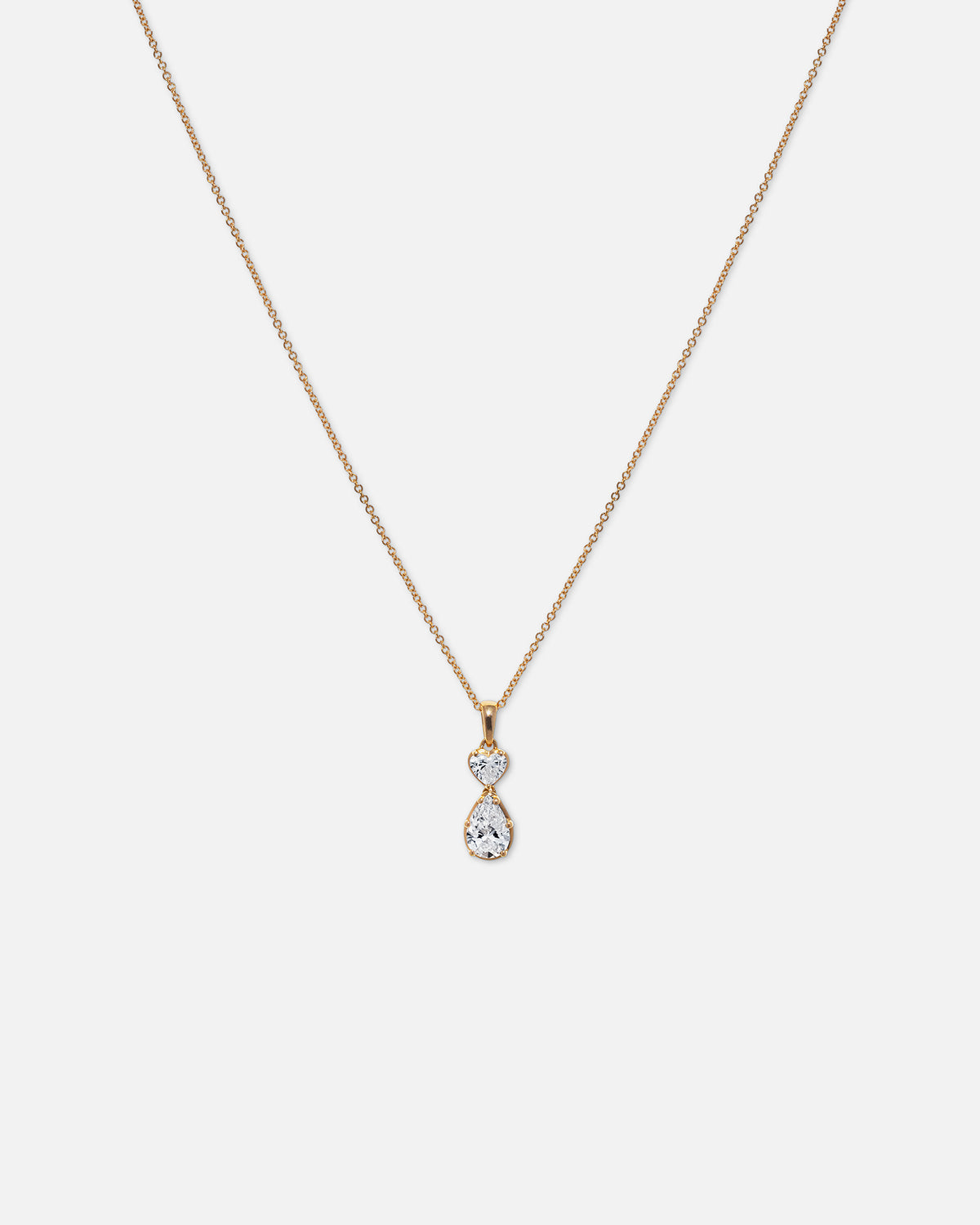 Drop Heart Teardrop Pendant Necklace (1.6 CTW)