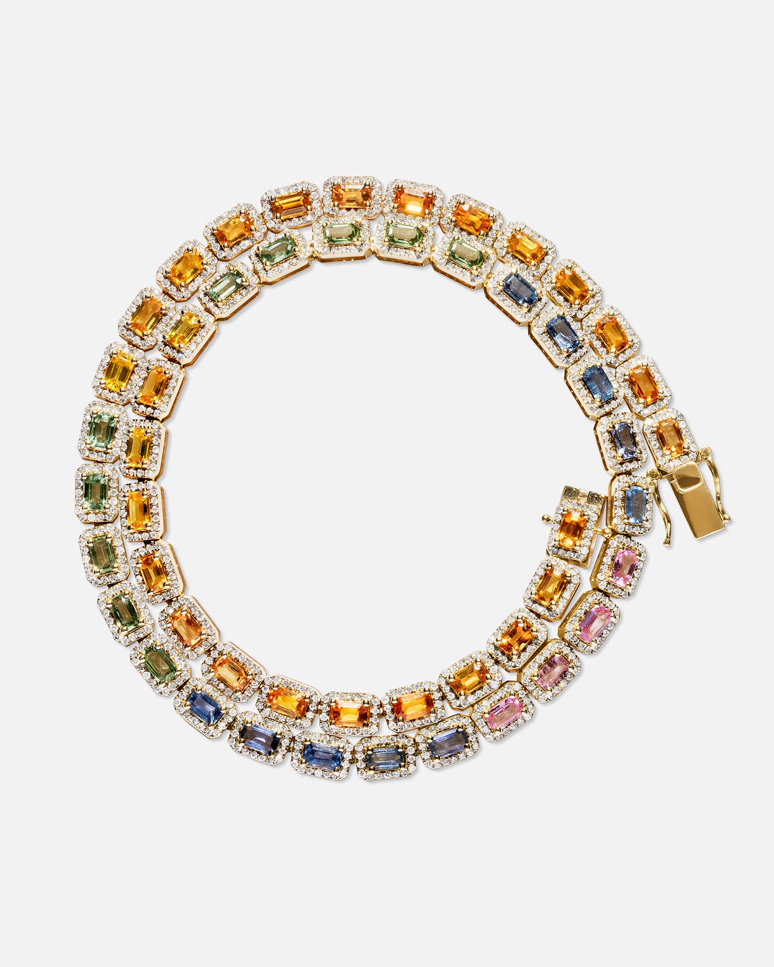 Rainbow Tennis Necklace (3.89 CTW)