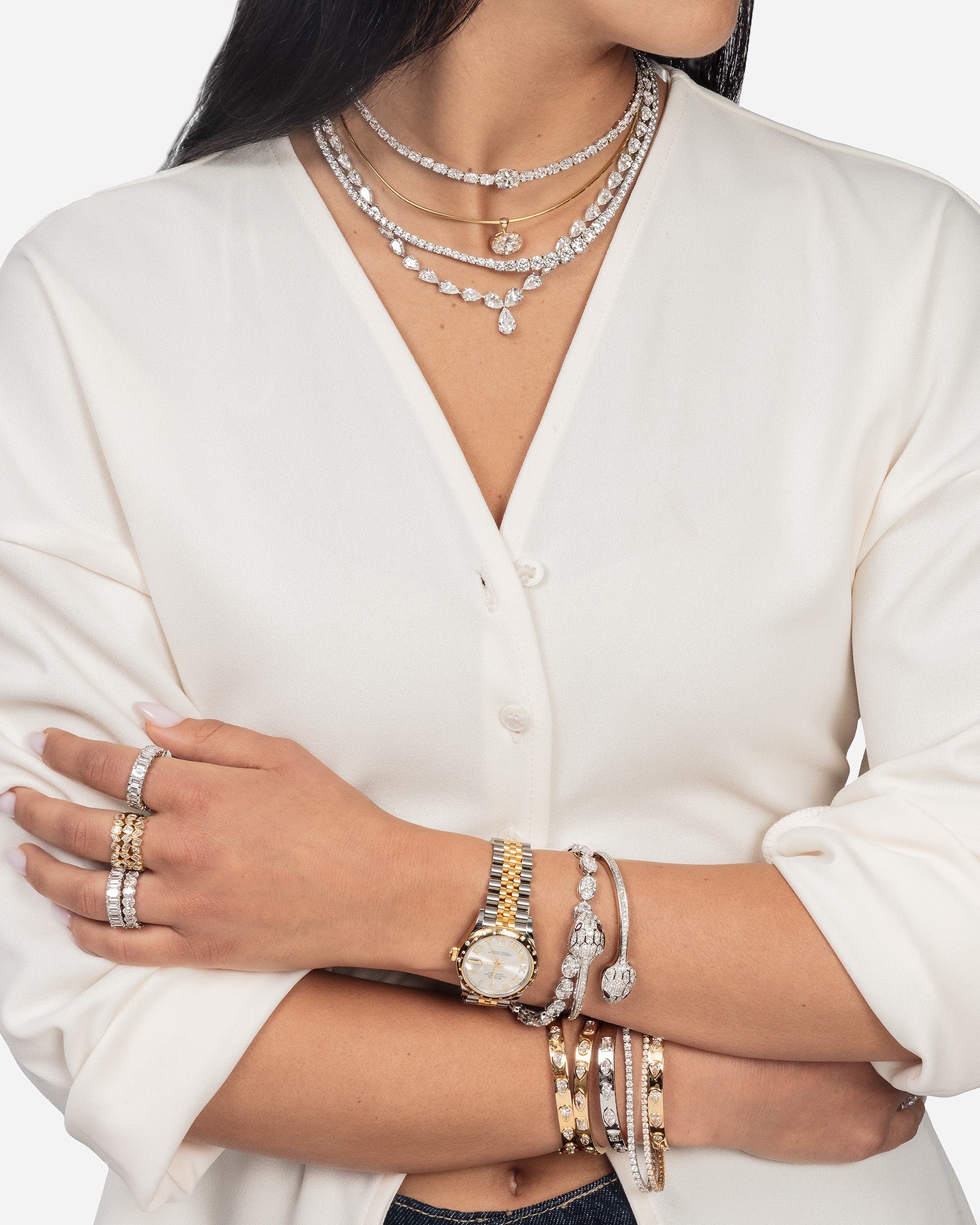 Graduated Round Tennis Necklace (20.46 CTW)